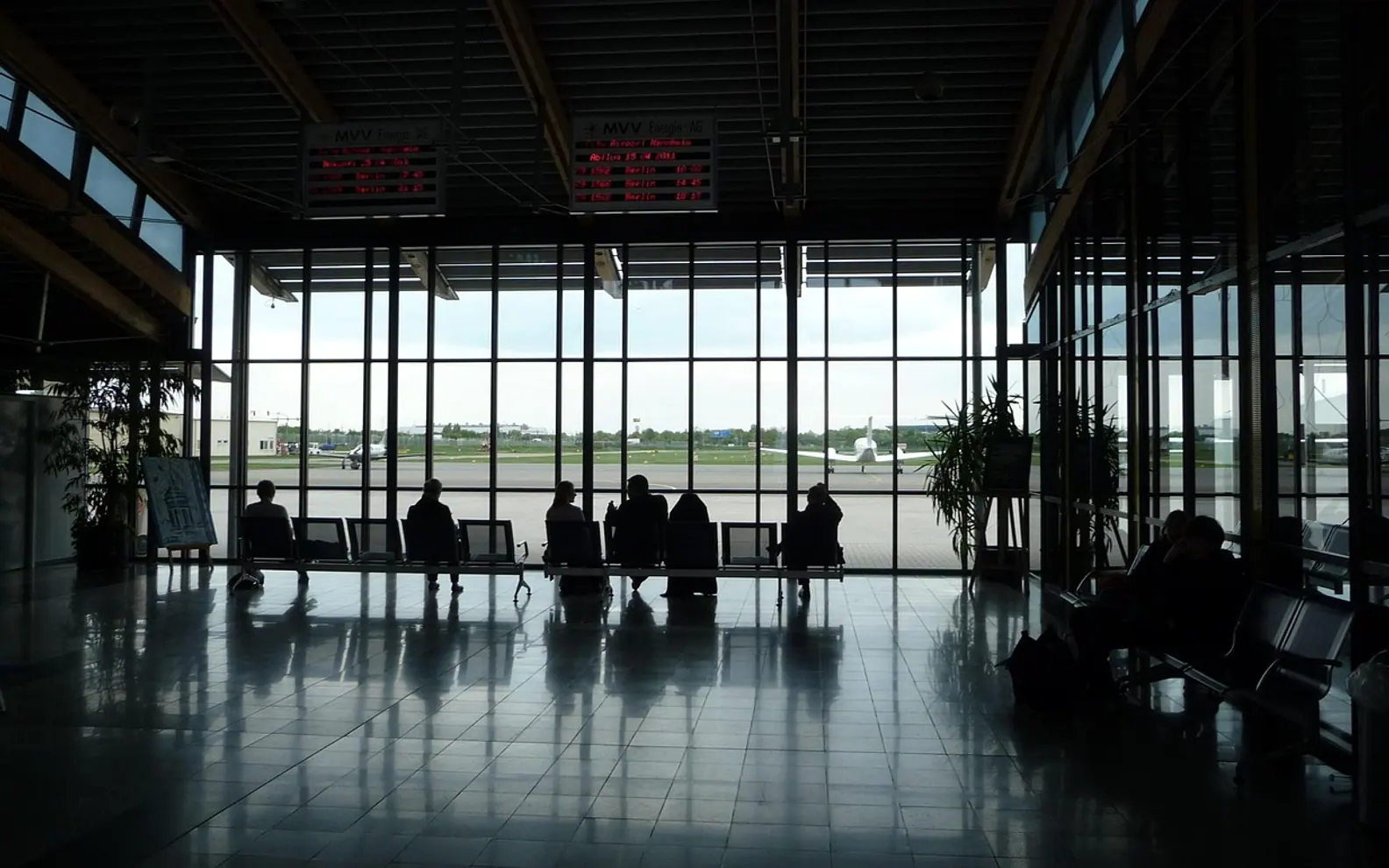 Airport, terminal and waiting area