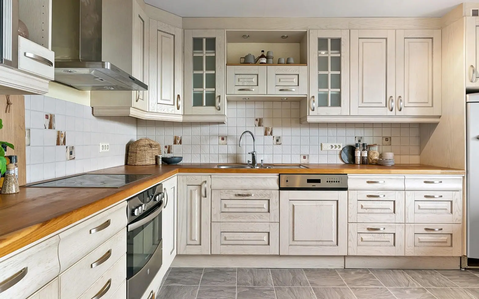 Kitchen, apartment and house