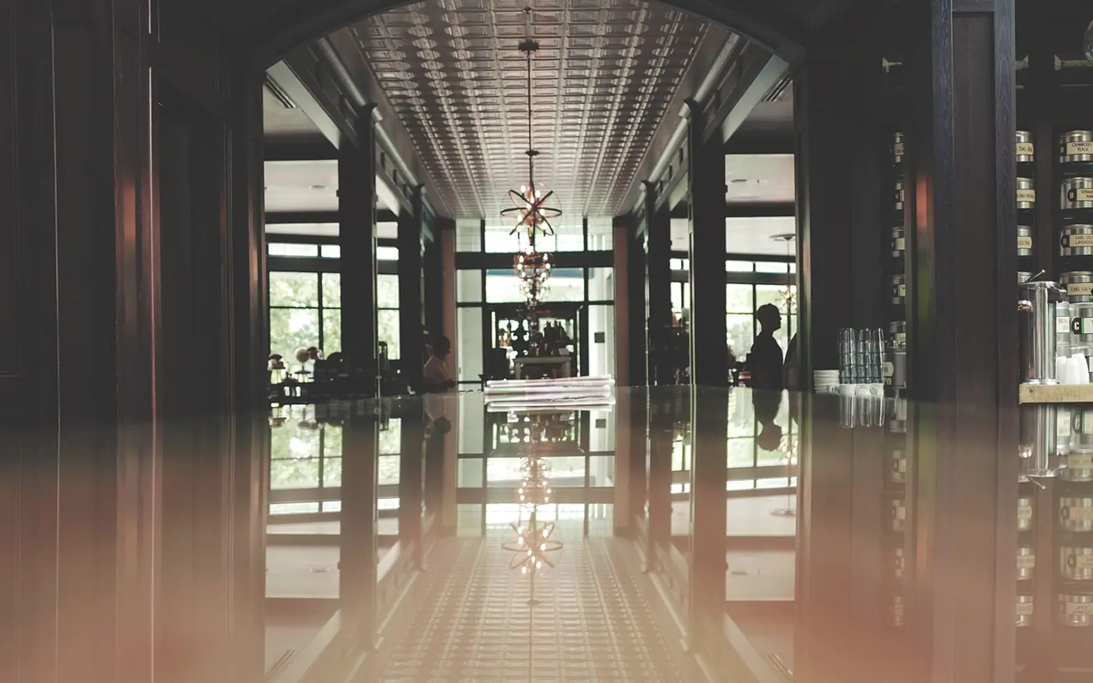 Lobby, hotel and building