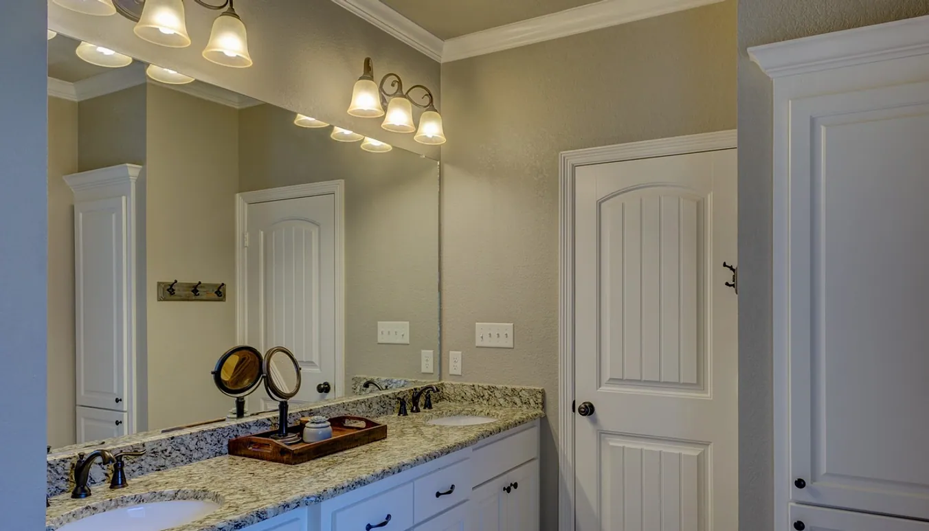 Bathroom, real estate and interior design