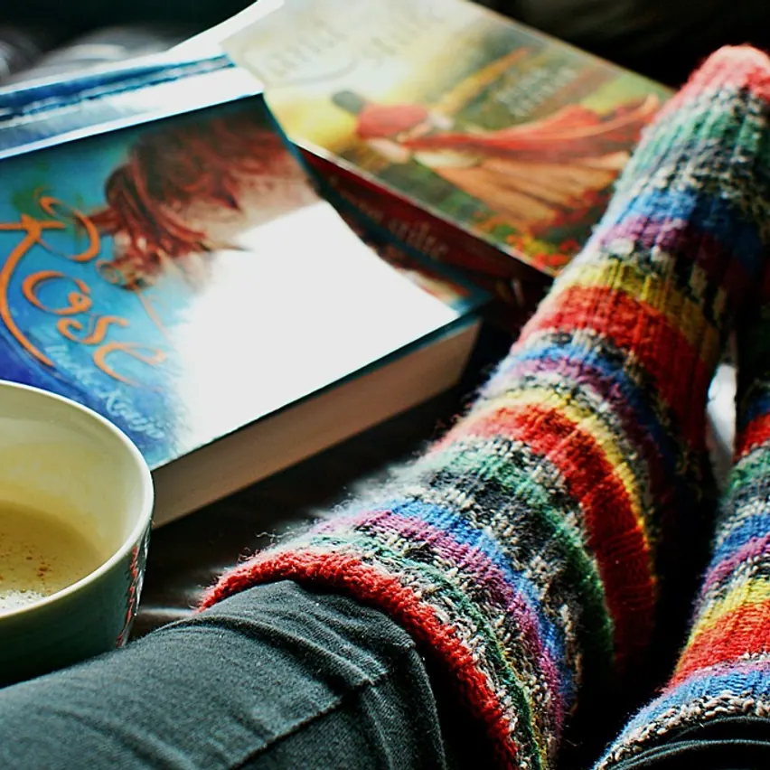 Read, socks and coffee