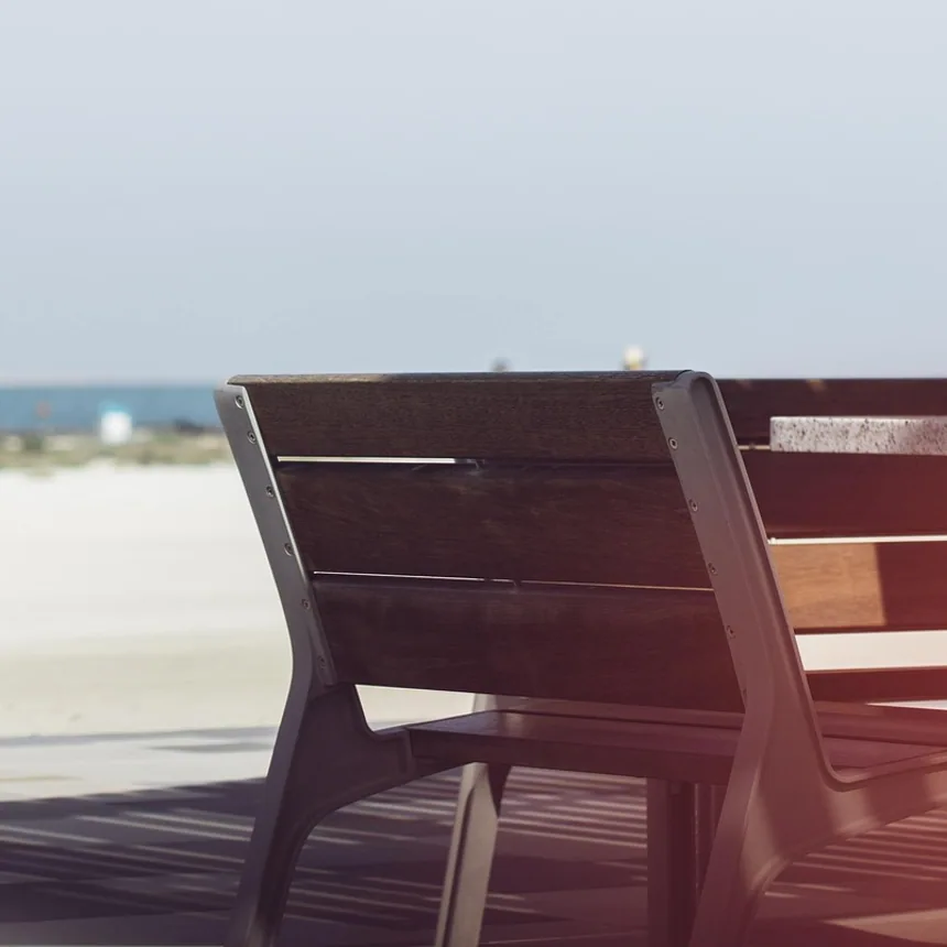 Bench, sea view and sea
