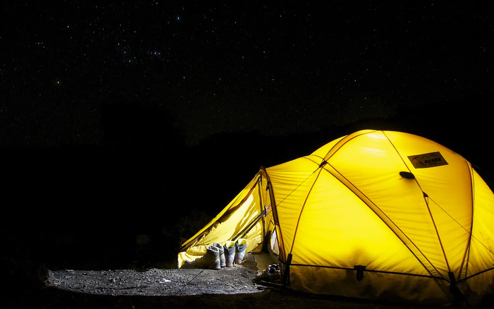 Tent, camp and night