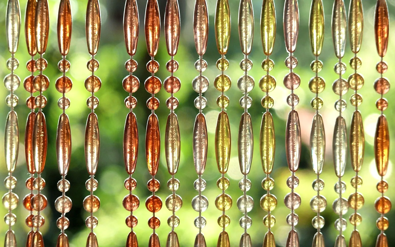 Bead curtain, fly curtain and orange